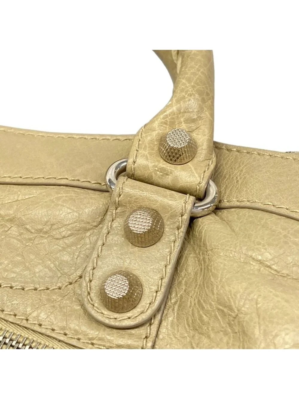 Balenciaga Handbag the Giant Town Beige Leather
